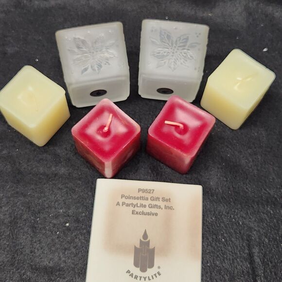 Partylite Poinsettia Gift Set P9527 RETIRED - Picture 3 of 11